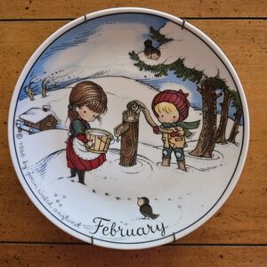 Vintage Joan Walsh Anglund collector's plate "February "
